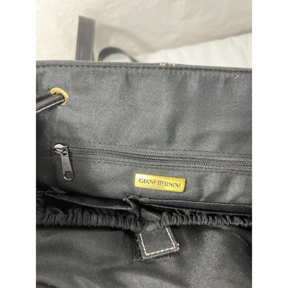 GIANI BERNINI Black Leather Backpack - Picture 7 of 16